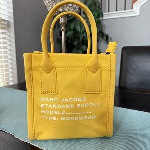 Marc Jacobs "Standard Supply" canvas small tote bag in yellow